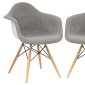 Willow Set of 2 Accent Chairs W24GRT in Grey by LeisureMod