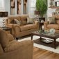 Camel Fabric Casual Modern Sofa & Loveseat Set w/Options