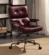 Larisa Office Chair 92027 in Vintage Merlot Leather by Acme