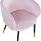 Louise Dining Chair 733 Set of 2 Pink Velvet Fabric by Meridian