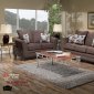 Chocolate Fabric Modern Loveseat & Sofa Set w/Options