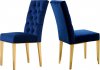 Capri Dining Chair 716 Set of 2 Navy Velvet Fabric by Meridian