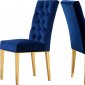 Capri Dining Chair 716 Set of 2 Navy Velvet Fabric by Meridian