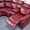 FD413 Power Motion Sectional Sofa in Red PU Leather by FDF