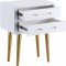 Zane Side Table 836 in White Lacquer by Meridian