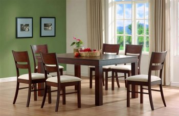 Walnut Finish Contemporary Stylish Dinette Set [CRDS-50-101401]