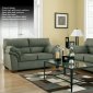 Sage Microfiber Modern Sofa & Loveseat Set By Ashley Design