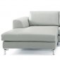 Angela Sectional Sofa in Gray Leather by Whiteline