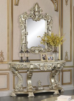 Sorina Sofa Table LV01216 Antique Gold by Acme w/Optional Mirror [AMCT-LV01216 Sorina]