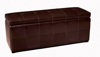 Rectangular Shape Modern Leather Ottoman With Storage [WIO-Y-153]