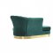 Arvada Sofa & Loveseat Set in Green Velvet by VIG w/Options