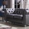 Bosco Sofa & Loveseat Set in Black Leatherette w/Options