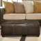 Dark Brown Scatter Back Sectional Sofa w/Microfiber Seats