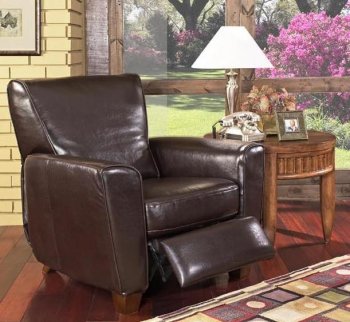 Dark Brown Bi-Cast Modern Recliner Chair w/Track Arms [CRRC-600013]