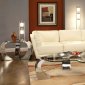 Kayson White Bonded Leather Match Sectional Sofa by Coaster