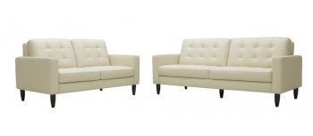 Caledonia Sofa Set Cream Bonded Leather by Wholesale Interiors [WIS-Caledonia Cream]