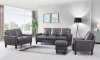 Chino Sofa & Loveseat Set in Gray by Leather Italia w/Options