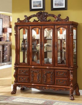 CM3557HB Medieve Buffet with Hutch in Antique Style Oak [FABU-CM3557HB Medieve]