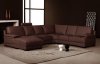 2227 Sectional Sofa in Brown Leather by VIG