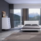 Bahamas Bedroom in High Gloss White by Whiteline w/Options