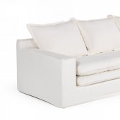 Academy Sofa in White Fabric by VIG