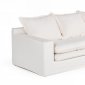 Academy Sofa in White Fabric by VIG