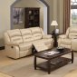 9243 Reclining Sofa in Cream Bonded Leather w/Options