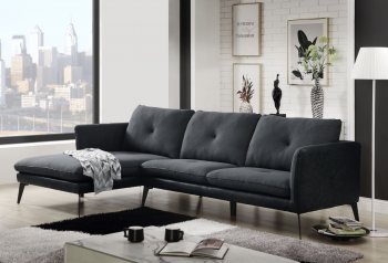 Harun Sectional Sofa 51480 in Gray Fabric by Acme [AMS-51480 Harun]