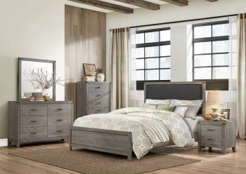 Woodrow Bedroom 2042 5Pc Set in Weathered Wood by Homelegance [HEBS-2042-Woodrow]