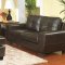 Dark Cappuccino Bonded Leather Modern Sofa & Loveseat Set