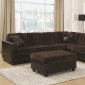 Mallory Sectional Sofa 505645 in Chocolate Fabric by Coaster