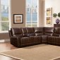 Gerald Motion Sectional Sofa 9600 in Brown by Homelegance