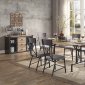 Edina Dining Room 5Pc Set DN01057 in Oak & Sandy Black by Acme