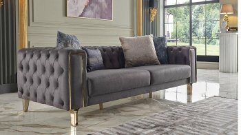 Montego Dark Anthracite Sofa Bed by Bellona w/Options [IKSB-Montego Dark Anthracite]