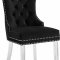 Miley Dining Chair 746 Set of 2 Black Velvet Fabric by Meridian