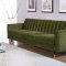 Lola Sofa 619 in Olive Velvet Fabric by Meridian w/Options