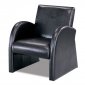 Black Vinyl Finish Retro Styled Lounge Chair