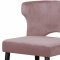 Kelly Counter Stool 791 Set of 2 Pink Velvet Fabric by Meridian