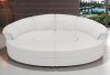 2276 Circle Sectional Sofa in White Bonded Leather by VIG