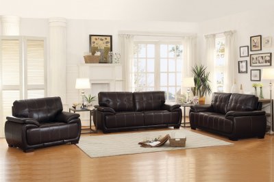 Alpena Sofa 8468 in Dark Brown by Homelegance w/Options