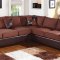 56000 Dannis Reversible Sectional Sofa in Chocolate by Acme