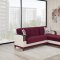 Almira Golf Burgundy Sectional Sofa in Fabric by Casamode