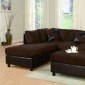 Chocolate Finish Modern Sectional Sofa w/Optional Ottoman