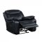 Ralorel Motion Sofa LV00060 in Black Leather by Acme w/Options