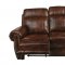 Roycroft Motion Sofa in Pecan Leather-Look Fabric by NCFurniture