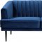 Rory Sofa 689 in Navy Velvet Fabric by Meridian w/Options