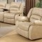 9243 Reclining Sofa in Cream Bonded Leather w/Options