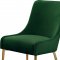 Owen Dining Chair 744 Set of 2 Green Velvet Fabric by Meridian