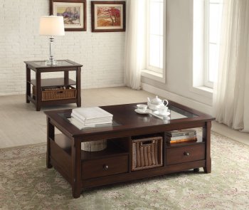 Hagen Coffee Table 3Pc Set 81760 in Cherry Oak by Acme [AMCT-81760-Hagen]