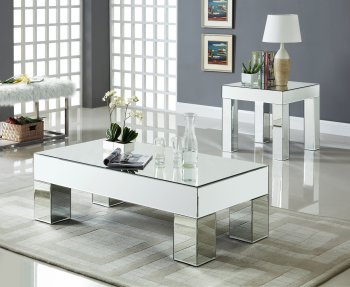 Lainy Coffee Table 249 Mirrored by Meridian w/Options [MRCT-249 Lainy]